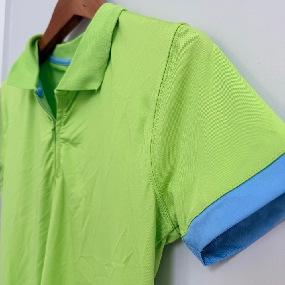 Birdies & Bows Green 1/2 Zip Women’s Golf Shirt - Picture 5 of 6